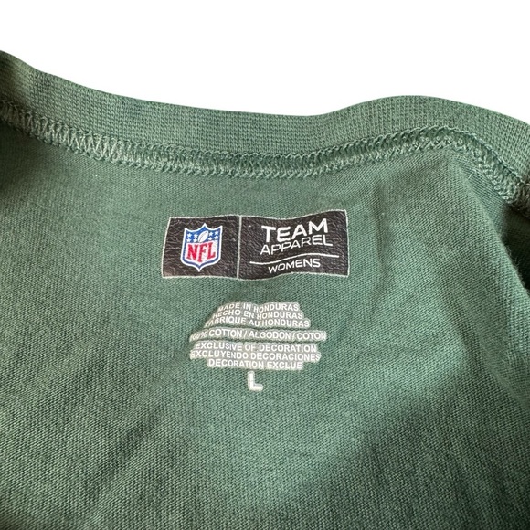 Vintage Green Bay Packers Shirt Womens Large Green Short Sleeve NFL - Picture 4 of 9
